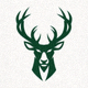 密尔沃基雄鹿队Logo - 深绿色雄鹿头像